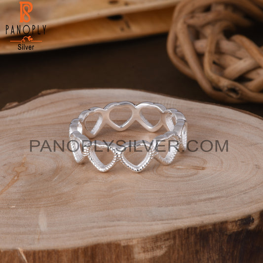 Multi Heart 925 Sterling Silver Ring