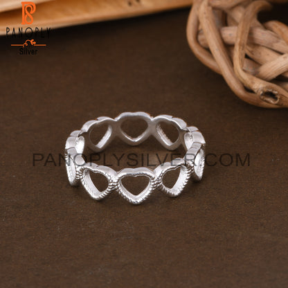 Multi Heart 925 Sterling Silver Ring