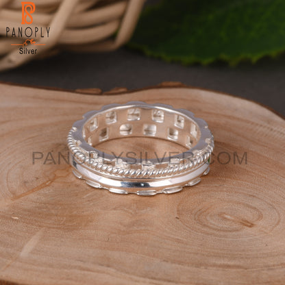 Spinner 3 Layer Band 925 Sterling Silver Ring