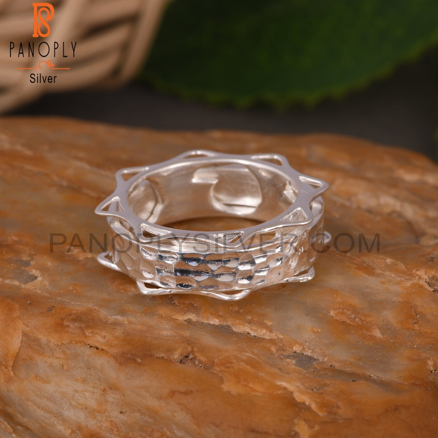 Spinner Texture  925 Sterling Silver Ring For Women