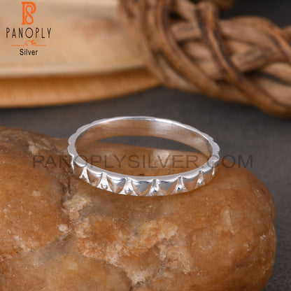 Pattern 925 Sterling Silver Ring Band