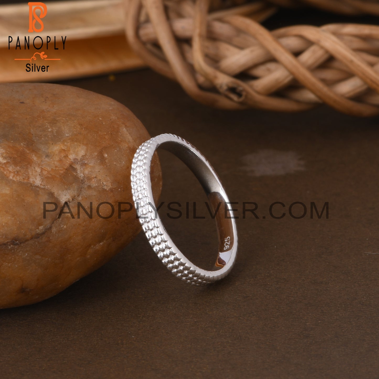 Dot Band 925 Sterling Silver Ring