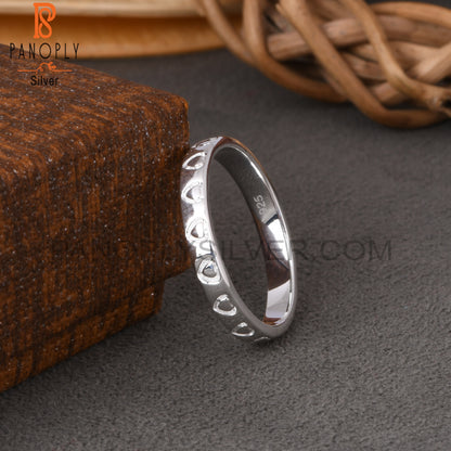 Handmade 925 Sterling Silver Heart Ring Band