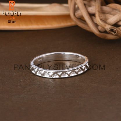 Spinner Zig Zag 925 Sterling Silver Ring