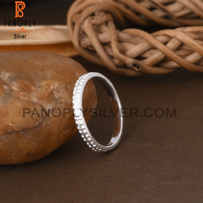 Texture 925 Sterling Silver Ring For Women