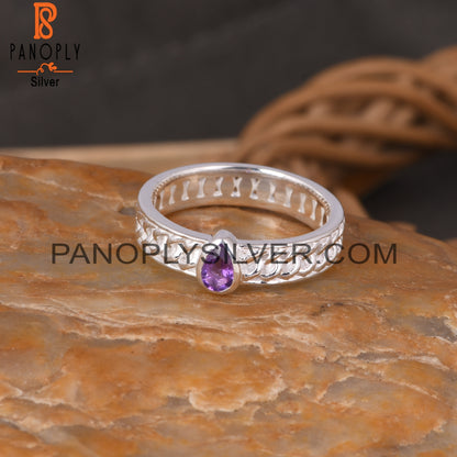 Amethyst Pear 925 Sterling Silver Ring