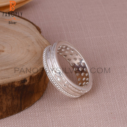 Double Wire 925 Sterling Silver Ring Band