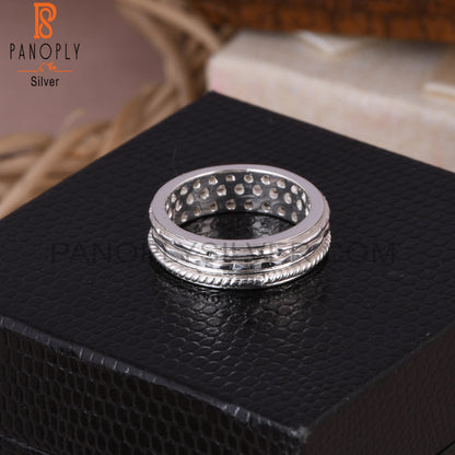 Double Wire 925 Sterling Silver Ring Band