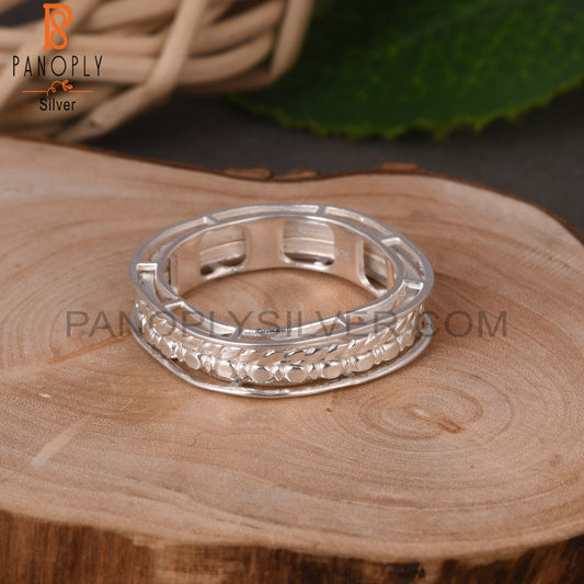 Handmade Leaf Spinner 925 Sterling Silver Ring Jewelry