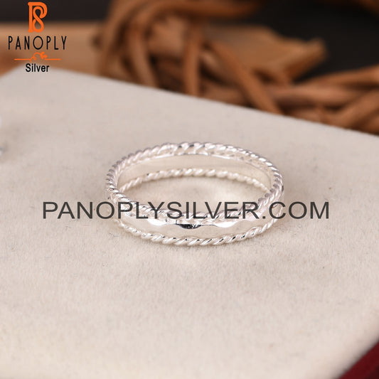 Double Rolling Band 925 Sterling Silver Ring