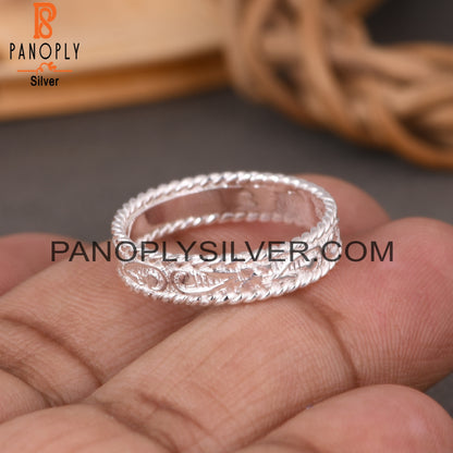 925 Sterling Silver Branch Shape Ring