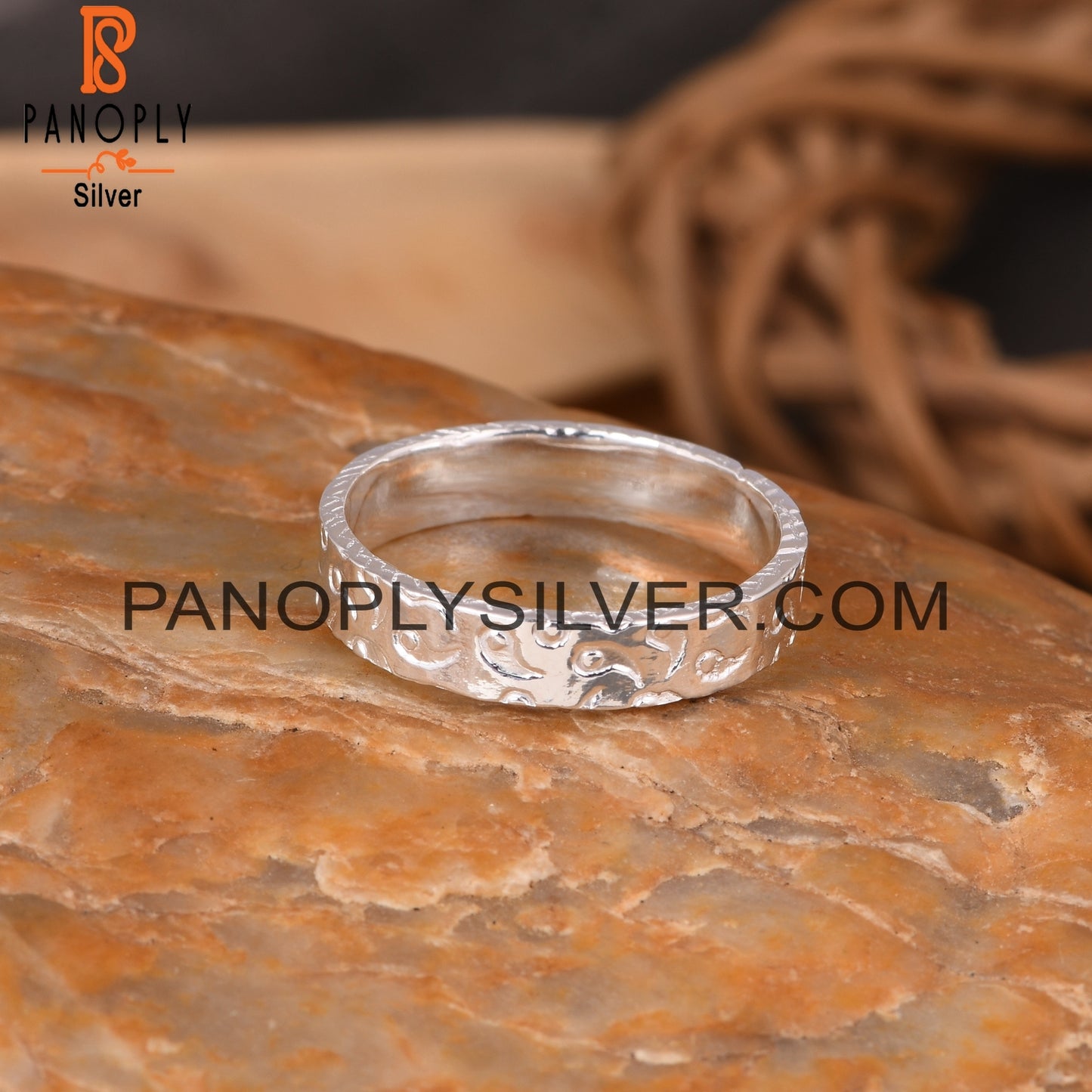 Grass Patten 925 Sterling Silver Ring