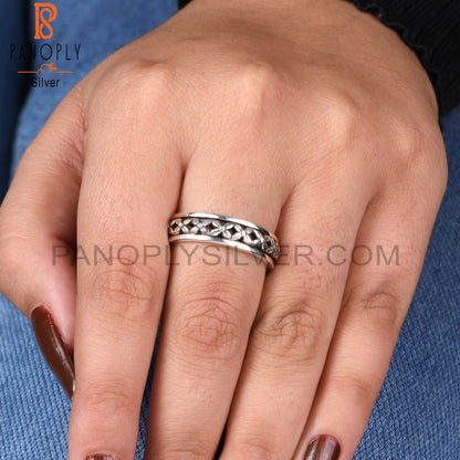 Flower Shape 925 Sterling Silver Ring Band