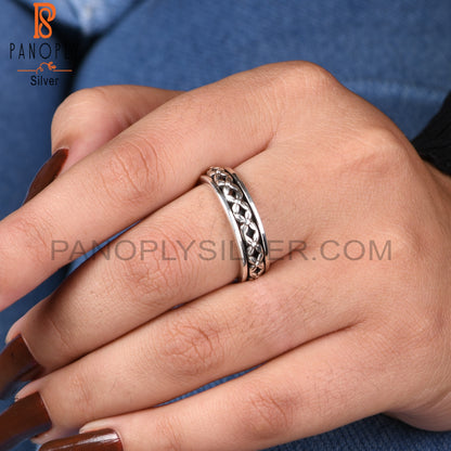 Flower Shape 925 Sterling Silver Ring Band