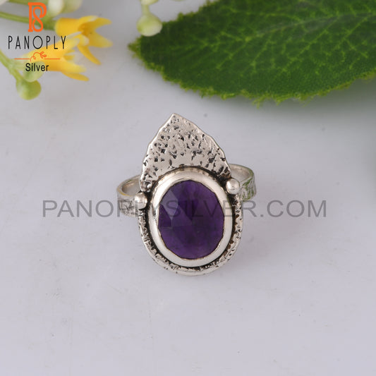 Amethyst Oval Shape 925 Sterling Silver Ring