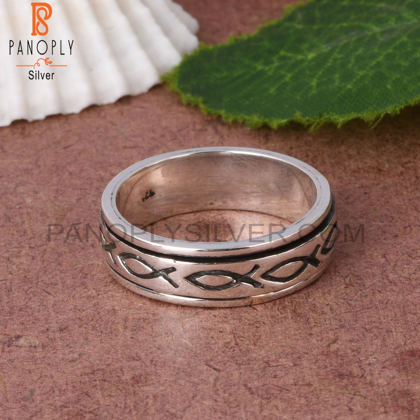 Fish Design 925 Sterling Silver Ring Band