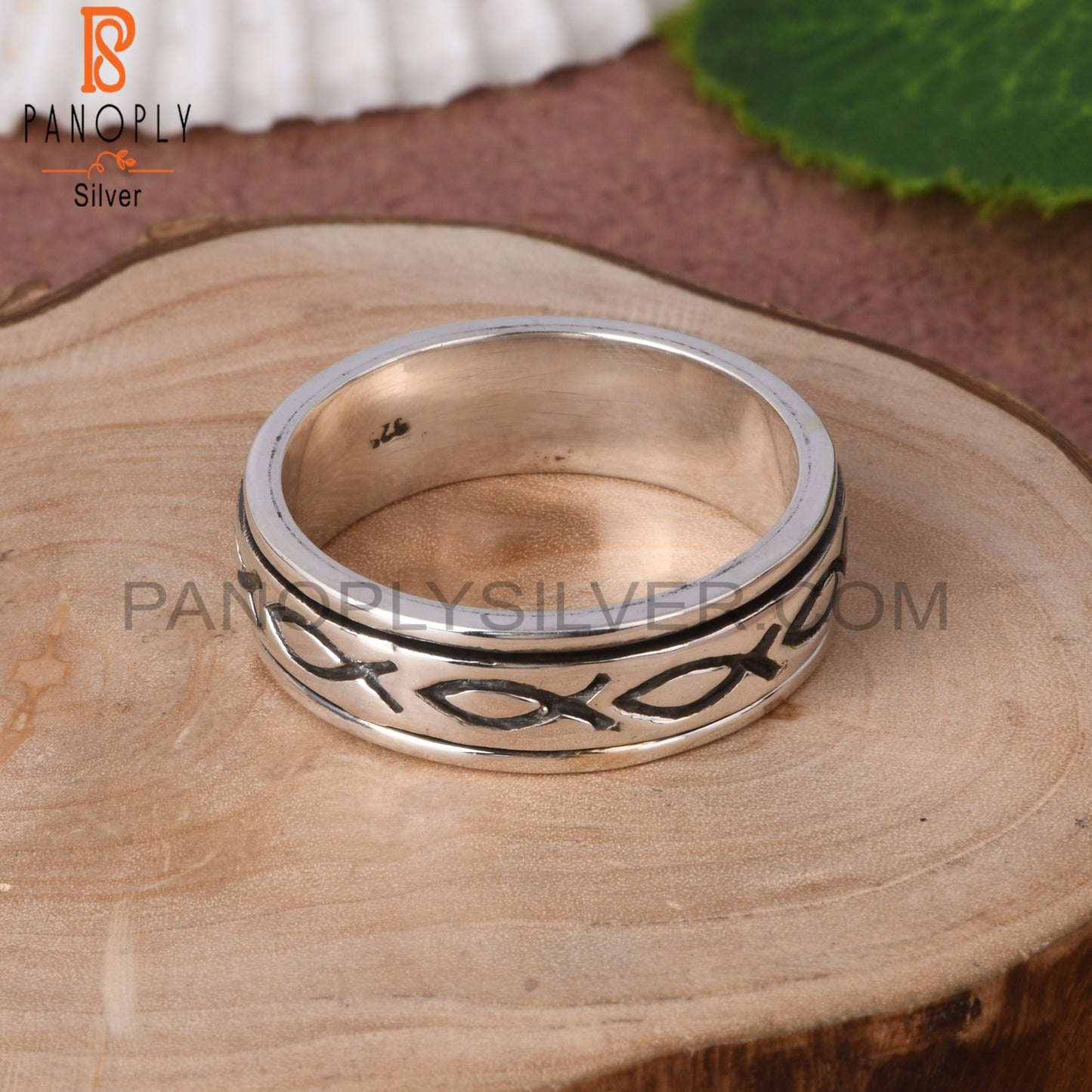 Fish Design 925 Sterling Silver Ring Band