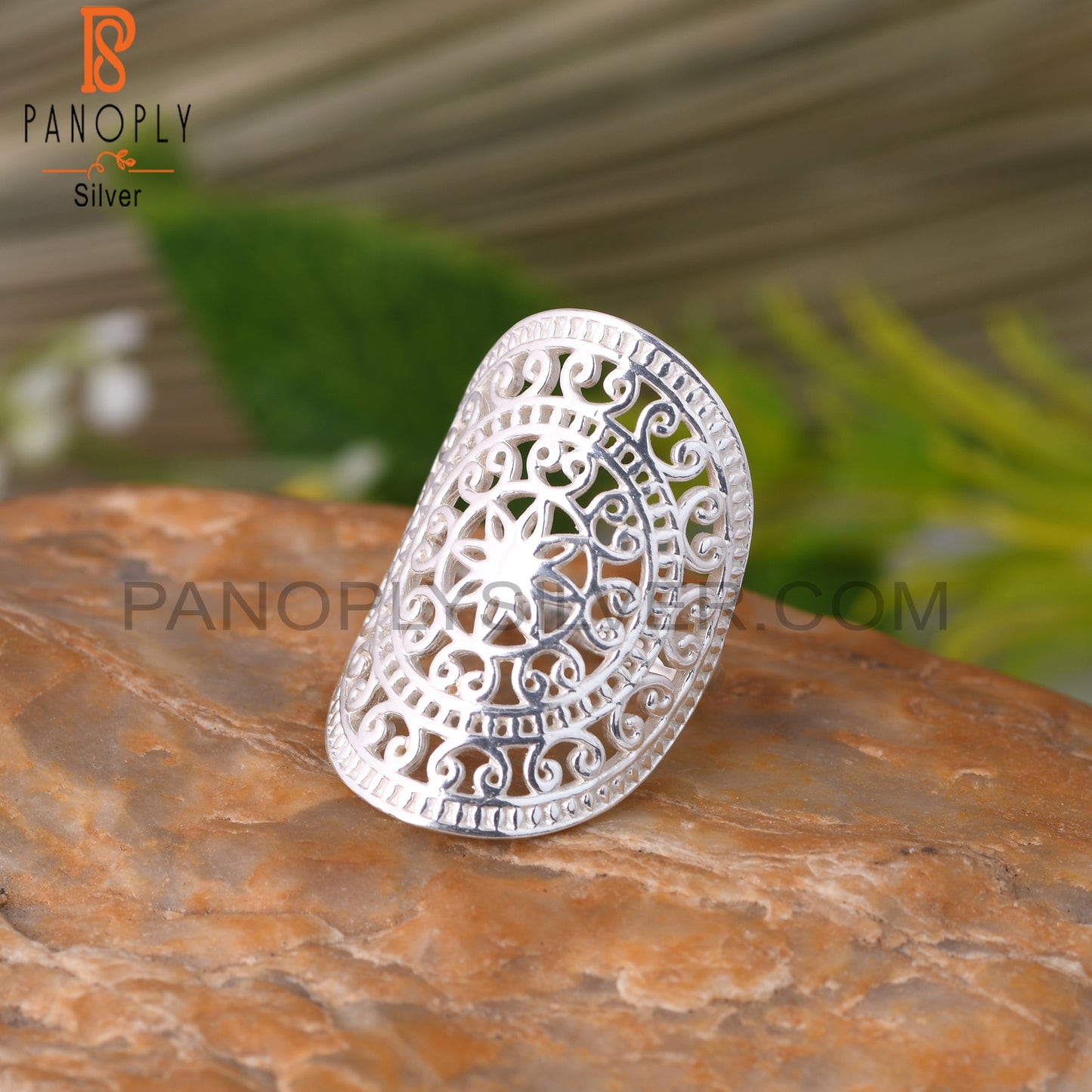 Filigree Mandala Knuckle 925 Sterling Silver Knuckle Ring