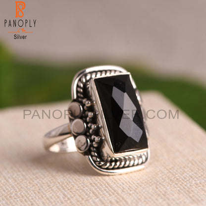 Black Onyx 925 Sterling Silver Ring For Men