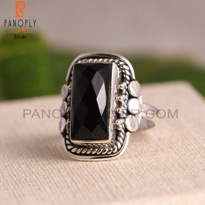 Black Onyx 925 Sterling Silver Ring For Men