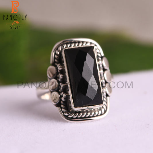 Black Onyx 925 Sterling Silver Ring For Men