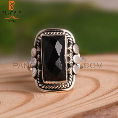 Black Onyx 925 Sterling Silver Ring For Men