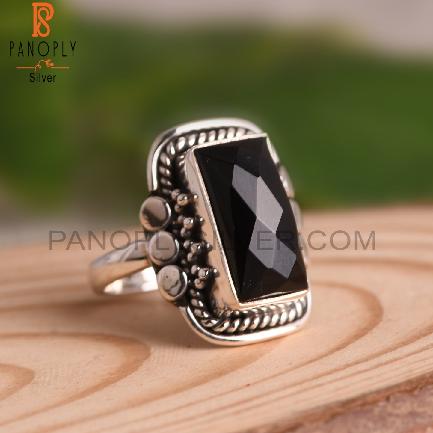 Black Onyx 925 Sterling Silver Ring For Men