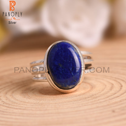 Lapis Lazuli 925 Sterling Silver Ring For Wedding