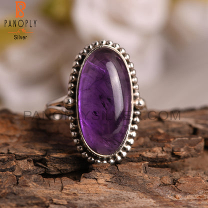 Natural Amethyst Sterling Silver Ring