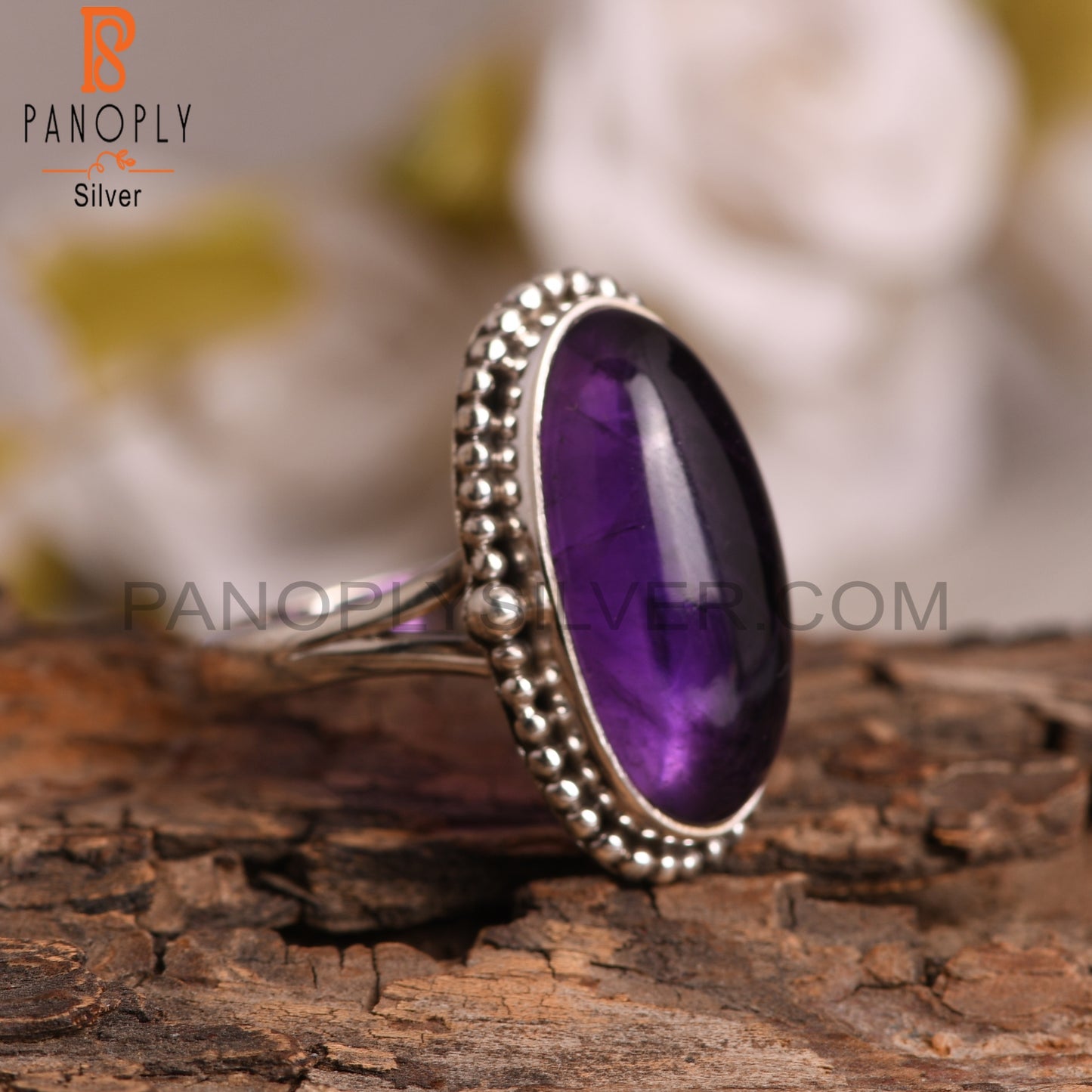 Natural Amethyst Sterling Silver Ring