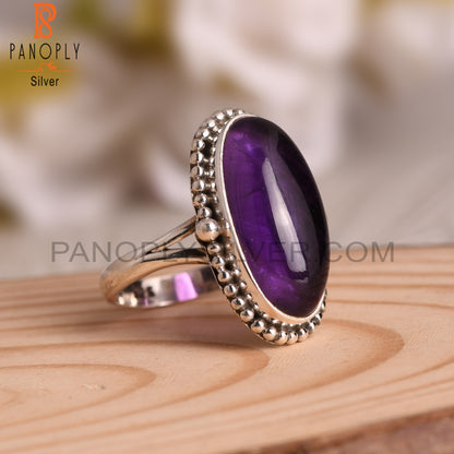 Natural Amethyst Sterling Silver Ring