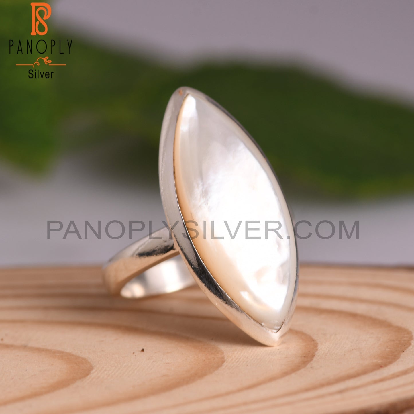 Mother Of Pearl Marquise Shape 925 Sterling Silver Ring