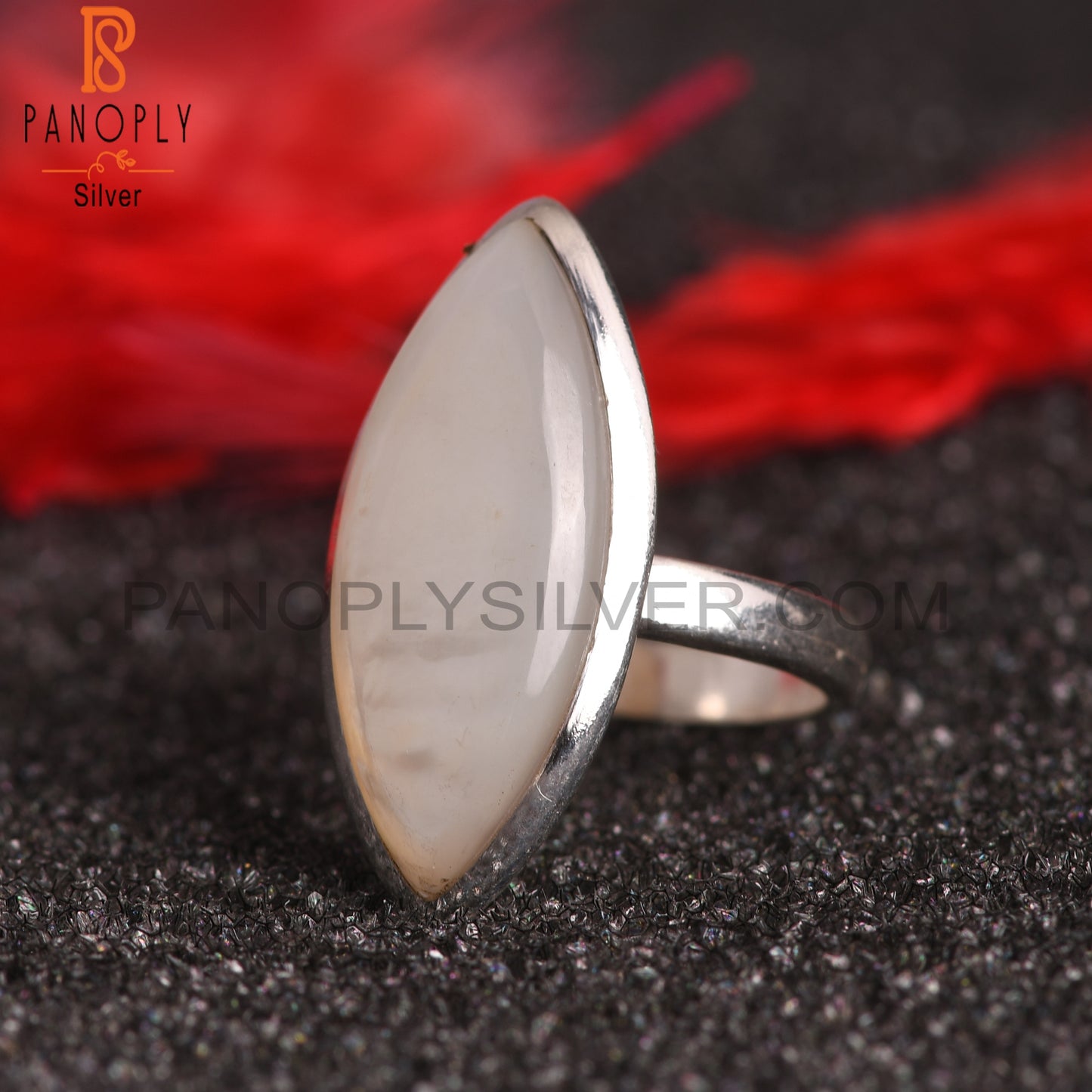 Mother Of Pearl Marquise Shape 925 Sterling Silver Ring