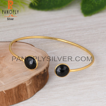 Black Onyx 925 Sterling Silver Bangle